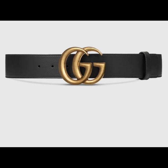 Gucci Marmont Black GG Belt
